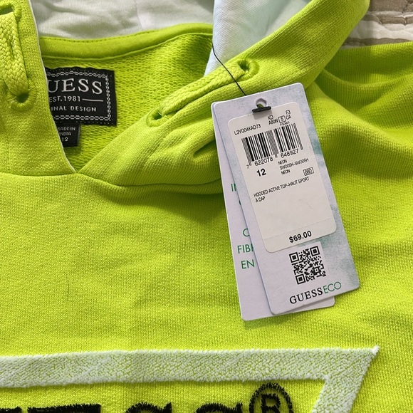 GUESS Triangle Logo Hooded Jacket, size 12 women, girls. New with tags - Picture 5 of 5